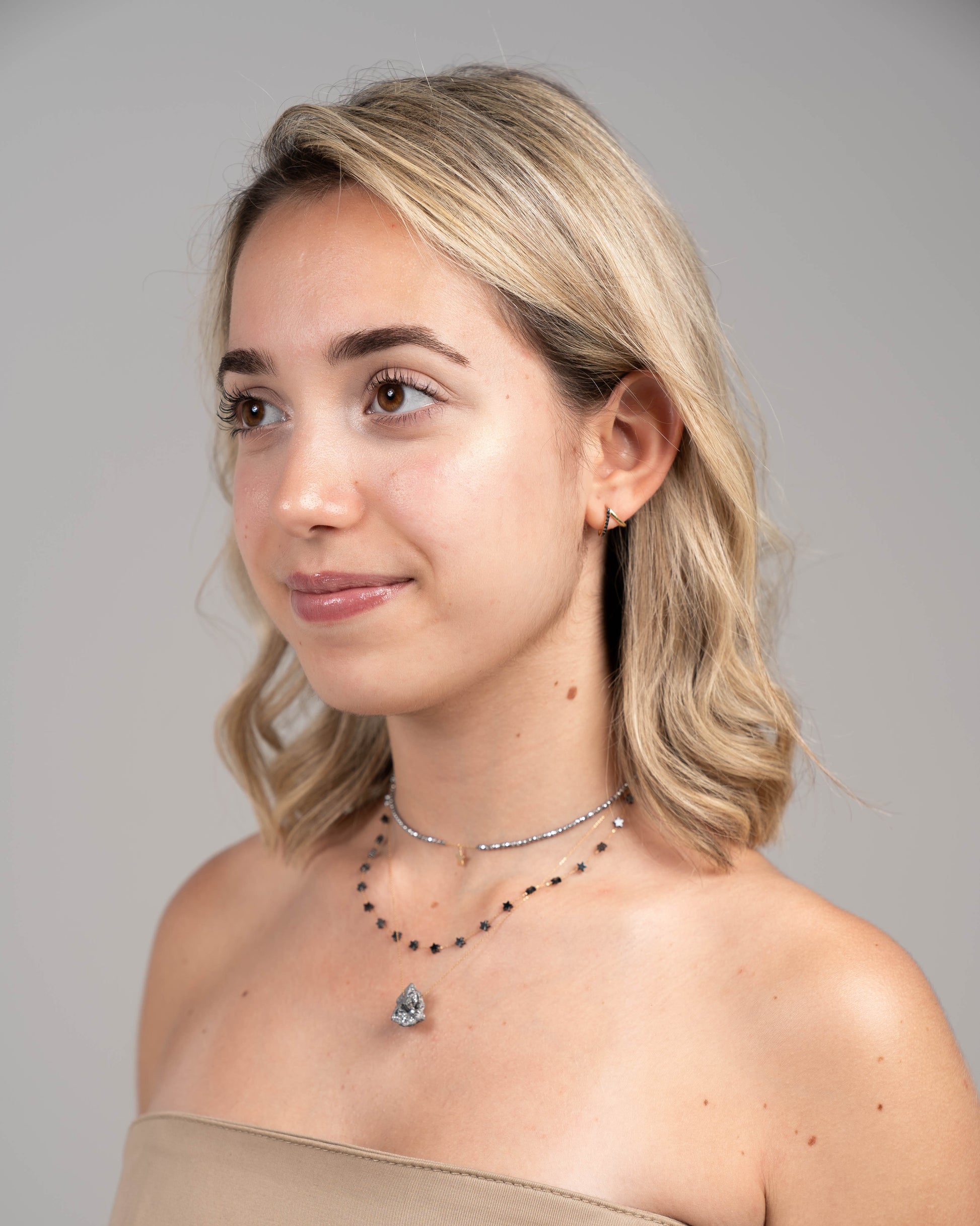 Rock Necklace in Grey