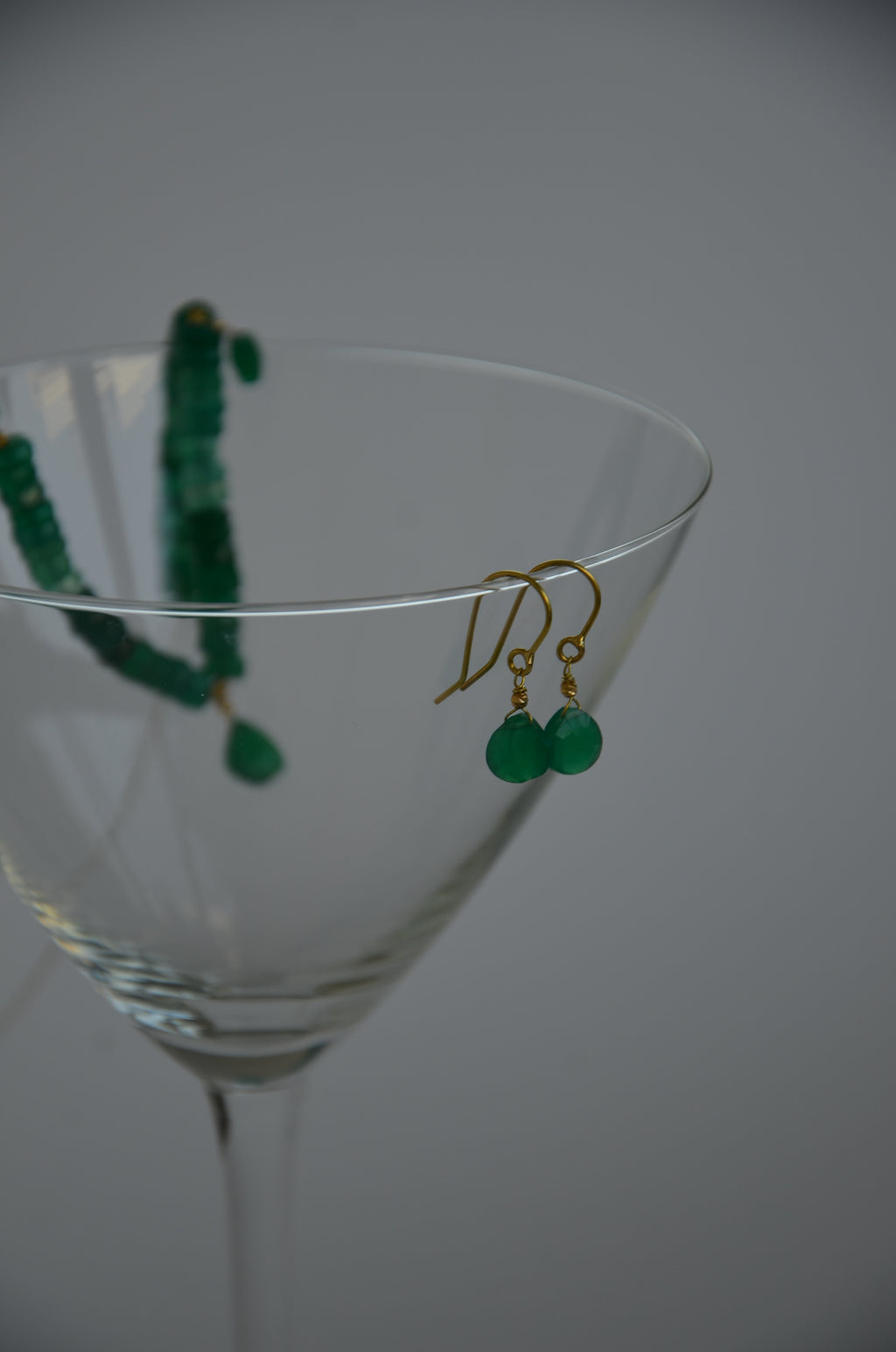 Green Drop Earrings