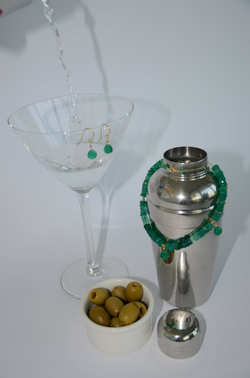 Green Drop Earrings
