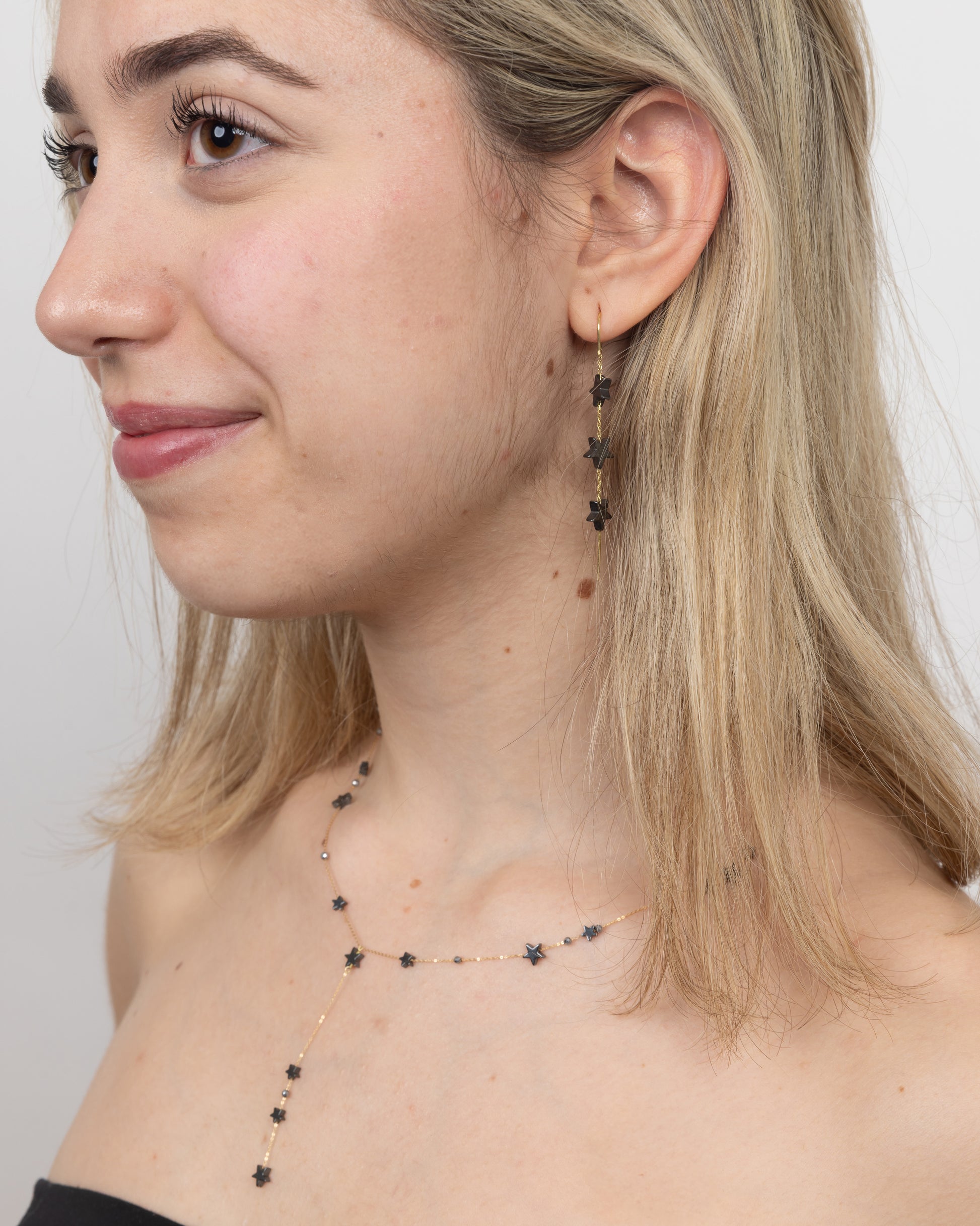 Black Star Earrings