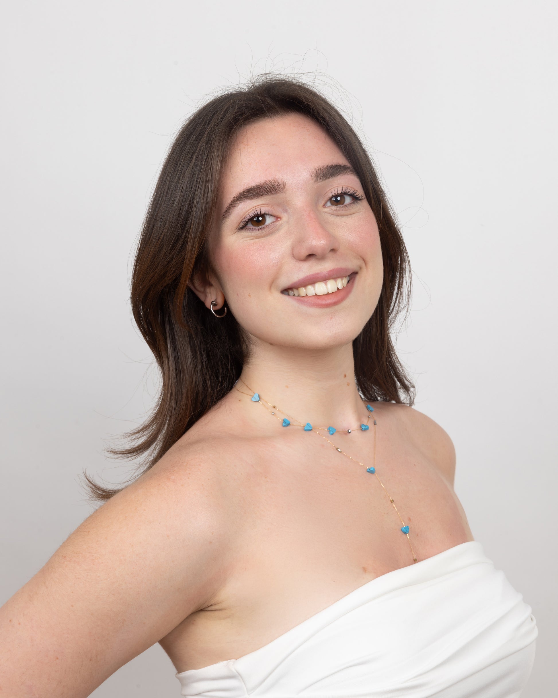 Short Turquoise Heart Necklace