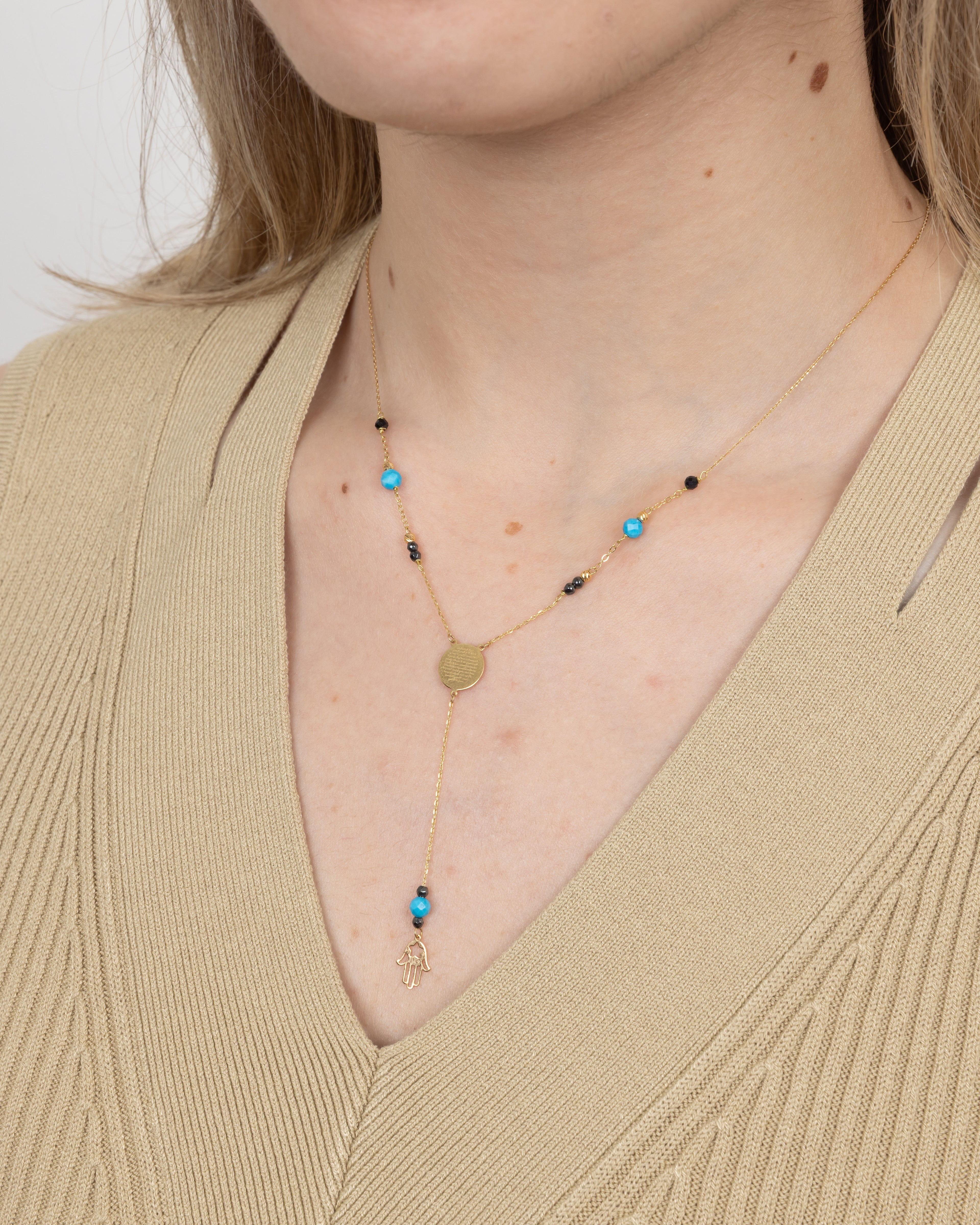 Arabic Gold & Turquoise Necklace