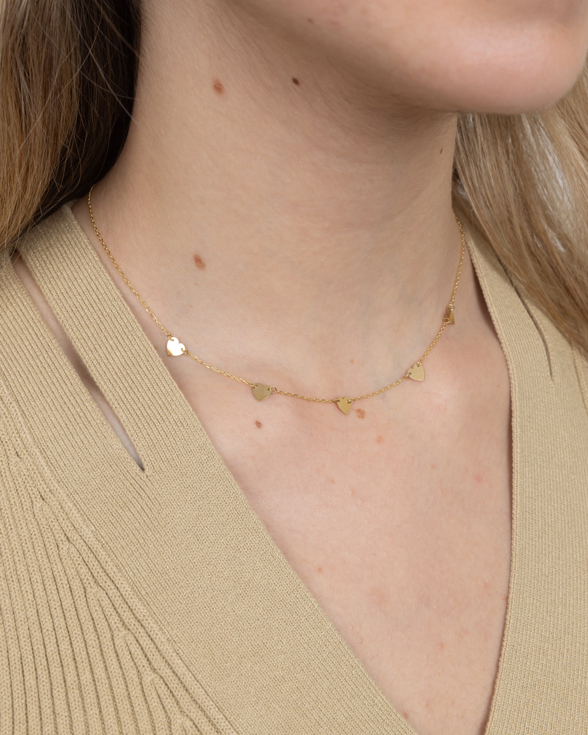 Gold Hearts Necklace